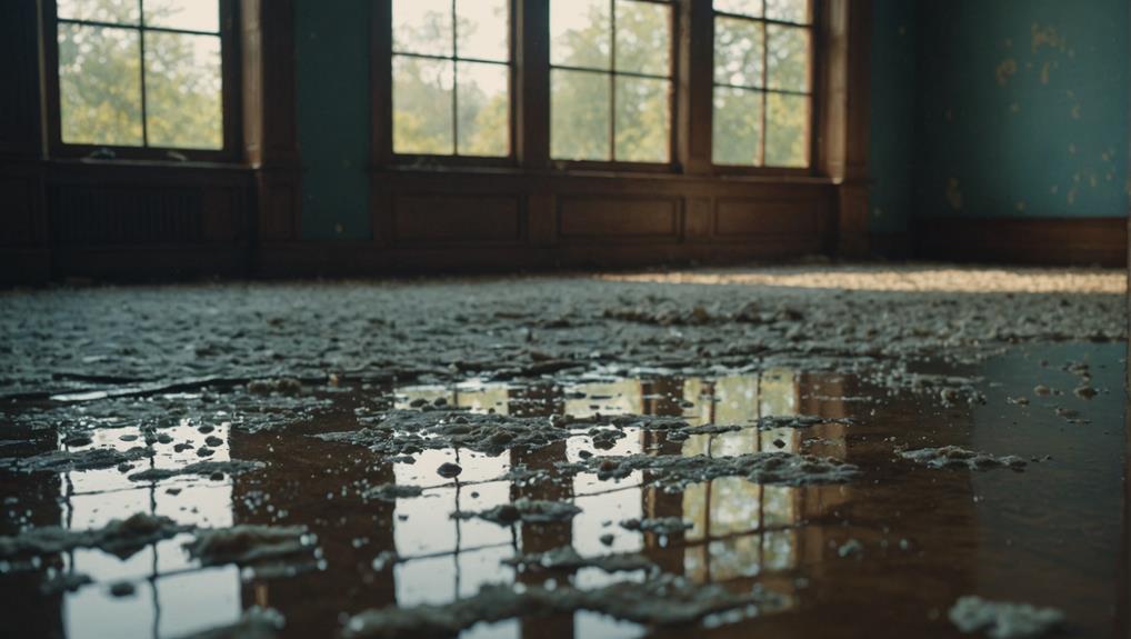 Water damage restoration technician extracting floodwater from a Fort Smith AR home using truck-mounted equipment